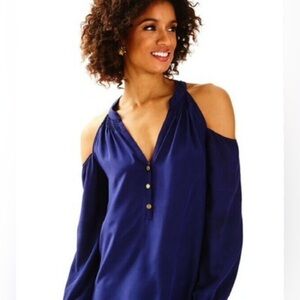 Lily Pulitzer Elsa Sunny Cold Shoulder Blouse